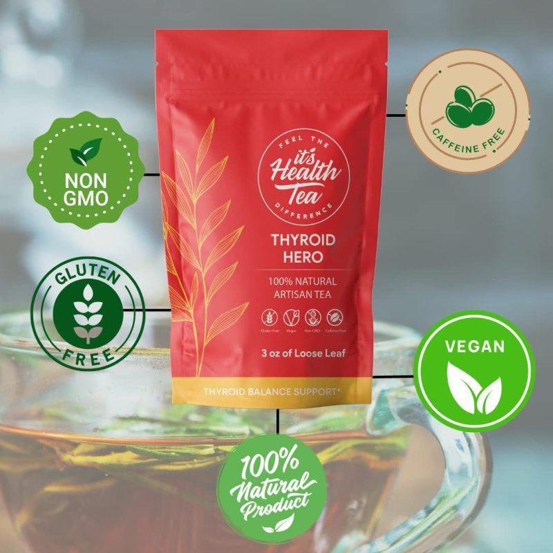 Thyroid Hero for Thyroid Balance Support Herbal Tea with 8 Functional